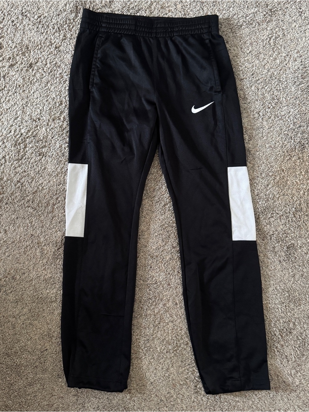 Nike Womens Black Joggers with White Side Panels